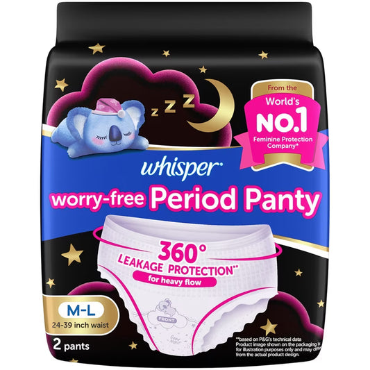 Whisper Koala-Soft Night Panty Pads (M/L) – comfy, leak-free sleep M/L 2s
